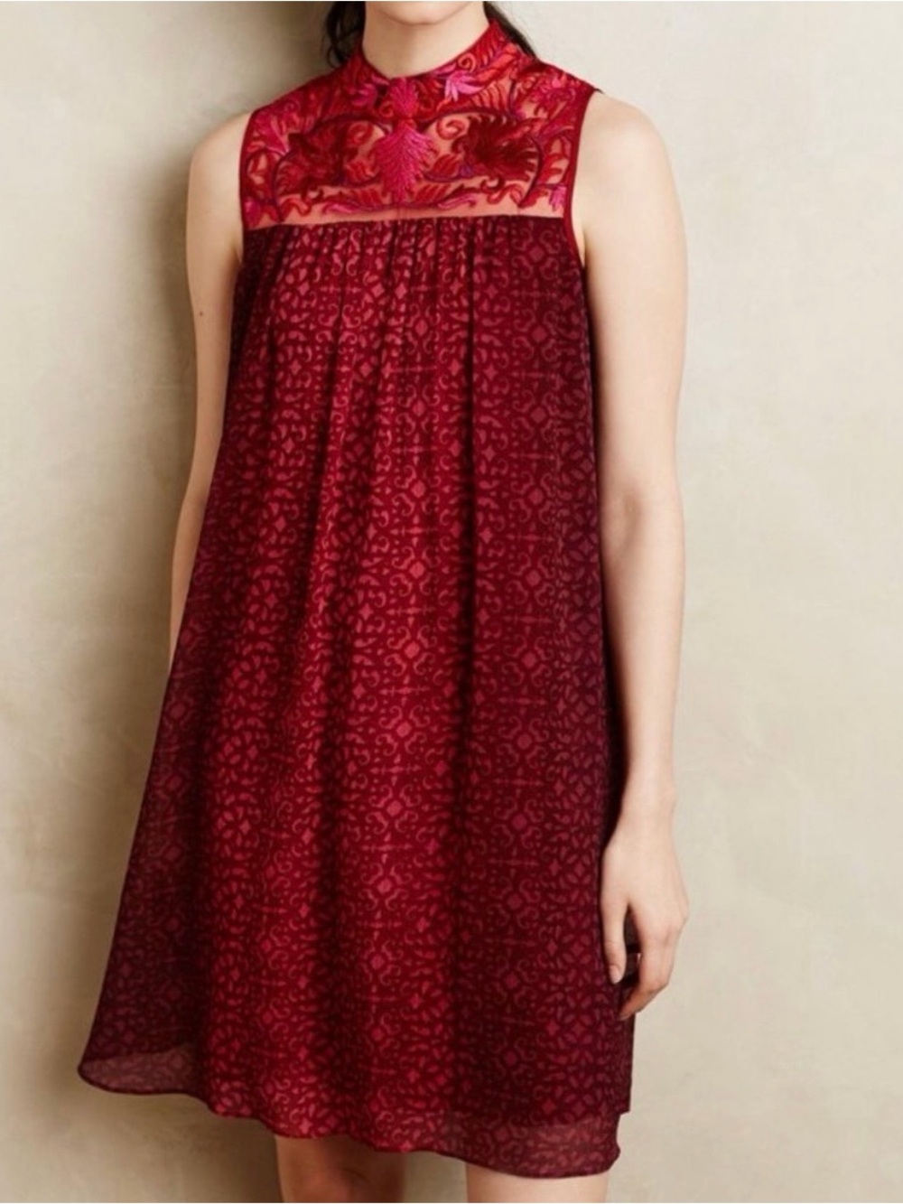 ANTHROPOLOGIE niki mahajan amara swing dress size 6